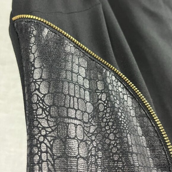 Cache Y2K Bodycon Dress Womens 14 Snakeskin Zipper Edge Curvy Punk Going Out - Picture 7 of 15